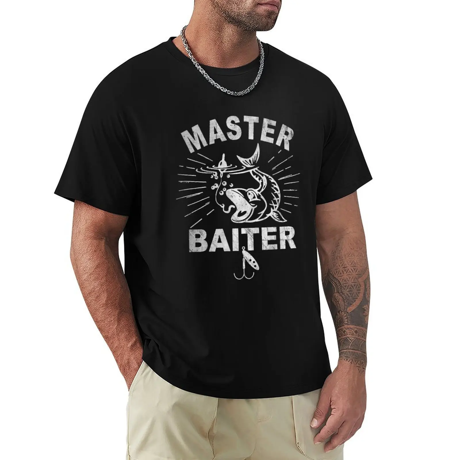 

Футболка Master Baiter, забавная футболка для рыбалки, спортивные футболки, летние топы, Мужская футболка с графическим принтом