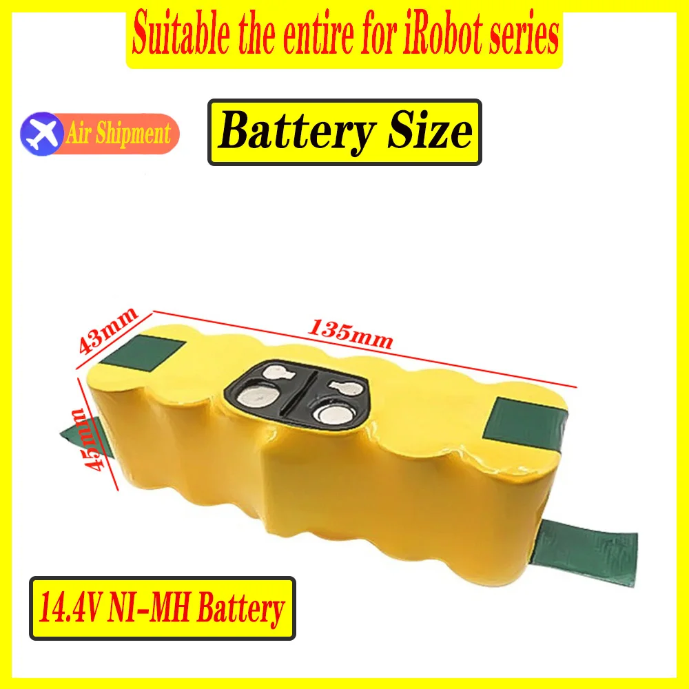 Batteria Ni-Mh Sostitutiva 14.4V 4500Mah Per Irobot Roomba 500 600 700 800 Serie Per Roomba 880 760 530 555 560 581 620 650
