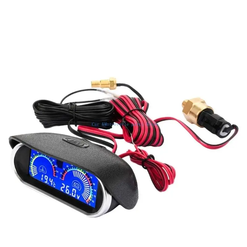 수온 및 자동차 전압 모니터링을 위한 Y9UC 12V 24V LCD 디스플레이 게이지