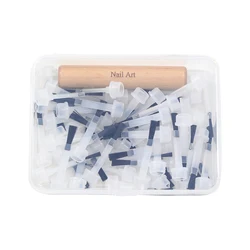 50 - Piece Premium Nail Art Brush Set with Soft Bristles and Extra Wooden Handle for Gel, Powder, and Liquid Painting - Perfect for Manicures (1)