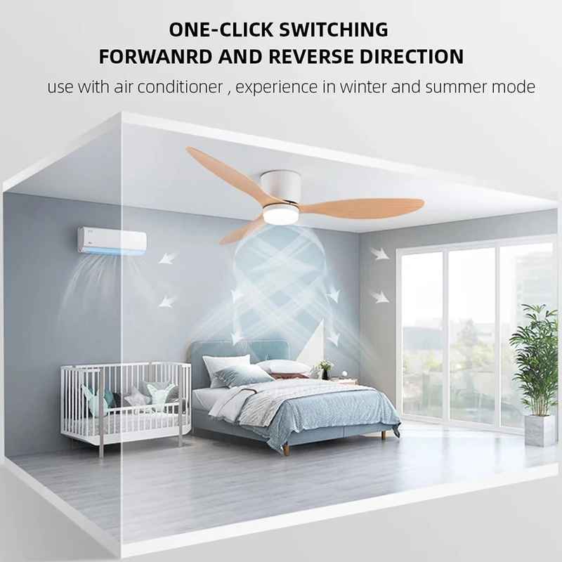 Modern Ceiling Fan Low Floor DC Motor 30W Fan With Light Loft Remote Control Decorative Home With Lights 220V ceiling fan,led ceiling fan lights,led fan light