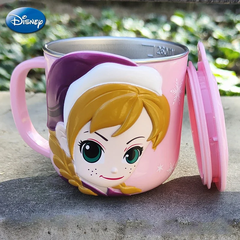 Disney-tazas de dibujos animados de Stitch para niños, taza de leche de  Mickey Mouse, taza de acero inoxidable 3D de Frozen Elsa, taza para beber,  taza de Minnie - AliExpress