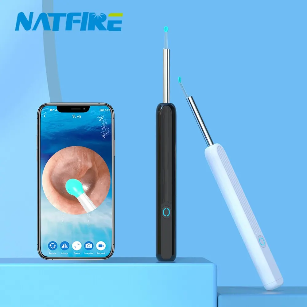 Wireless WiFi Ear Pick Otoscope Camera Borescope Luminous Ear Wax Cleaning Teeth Oral Inspection Health Care Ear Cleaner