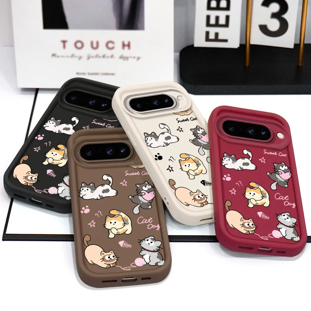Playful Cat Staircase Soft Phone Case Cover