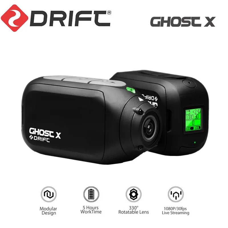 Drift Ghost X 액션 카메라 DVR 1080p 풀 HD 와이파이 앱 오토바이 자전거 바디 휴대용 스포츠 비디오 캠