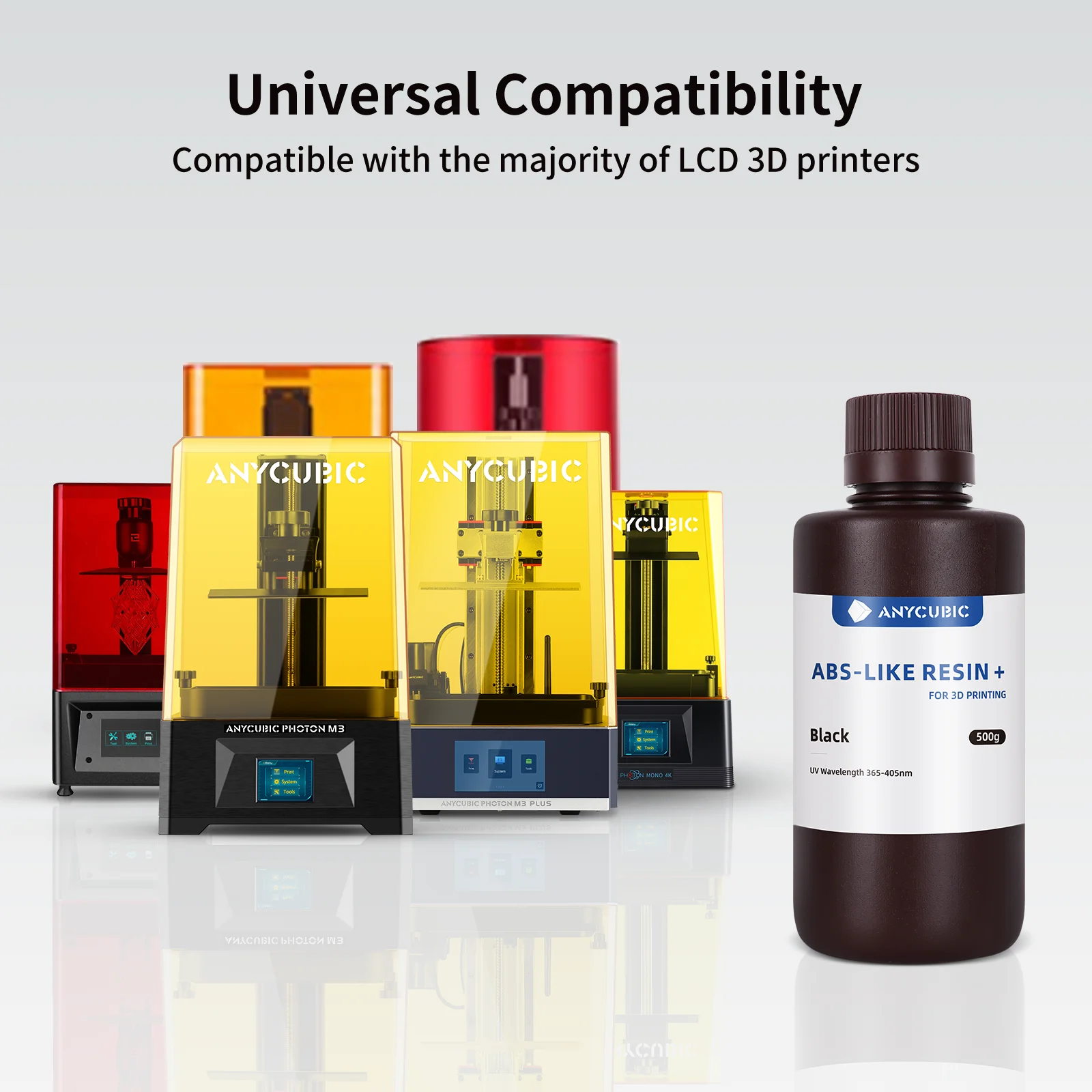 ANYCUBIC 4 unids/lote 405nm resina UV para impresora LCD 3D resina