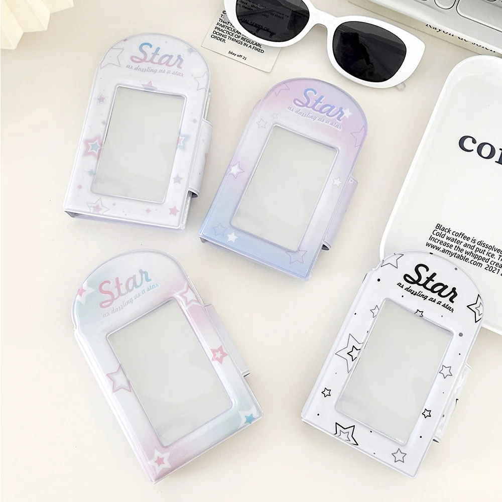 Ins 3 Pollici Stars Print Photo Album Con Fibbia Square Hollow Photoward Holder Idol Photo Card Holder Instax Storage Collect Book