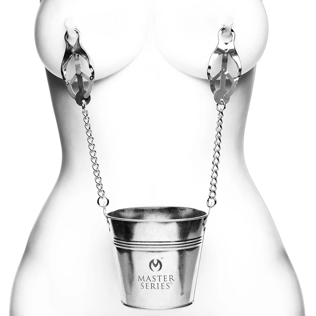 Nipple Clip Metal Chain Clitoral Adult Sex Toy Small Water Bucket Silver Iron Chain BDSM Suitable