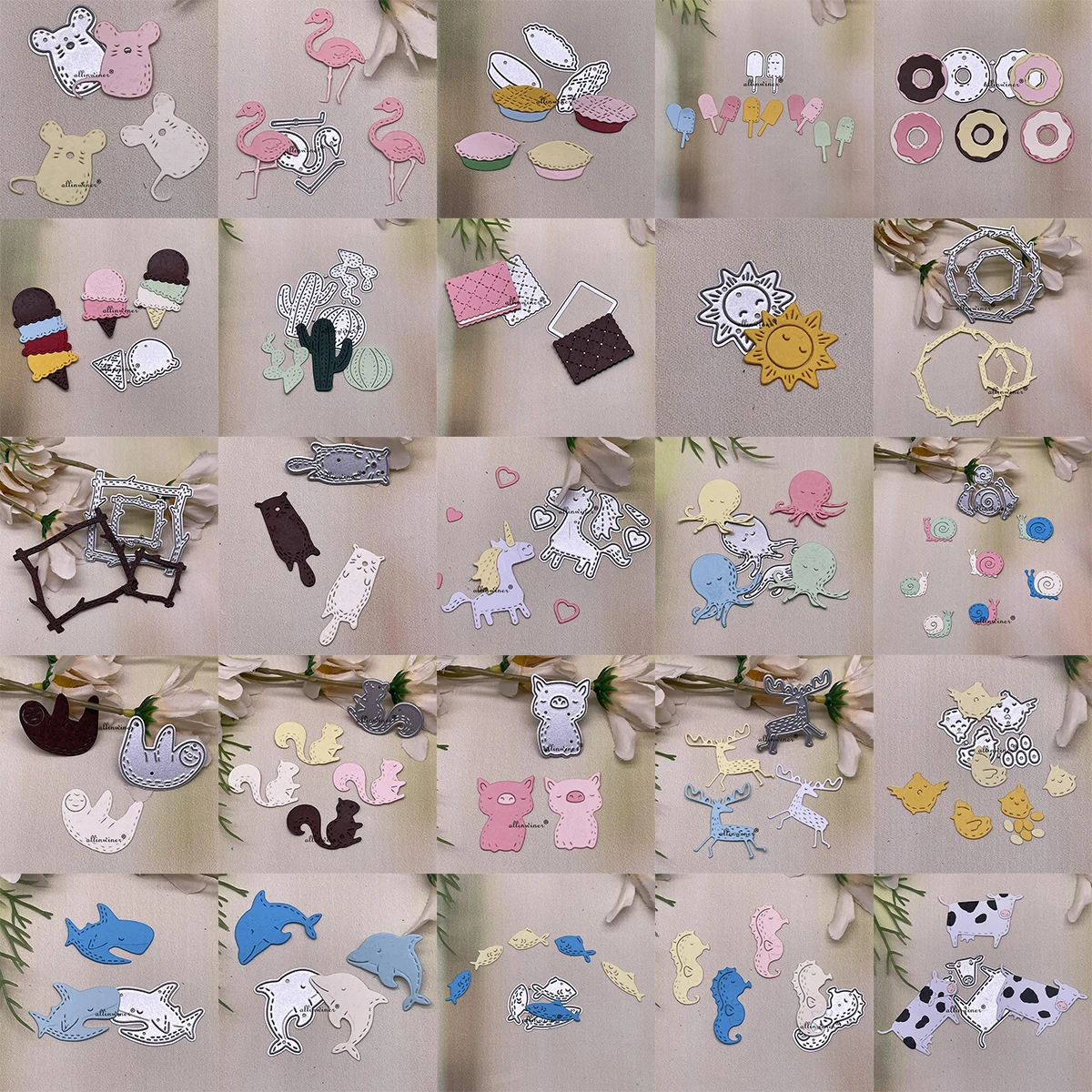 귀여운 동물 시리즈 DIY 공예 금속 절단 다이, 스크랩북 엠보싱 종이 카드 앨범 공예 템플릿 스텐실 다이, 새로운