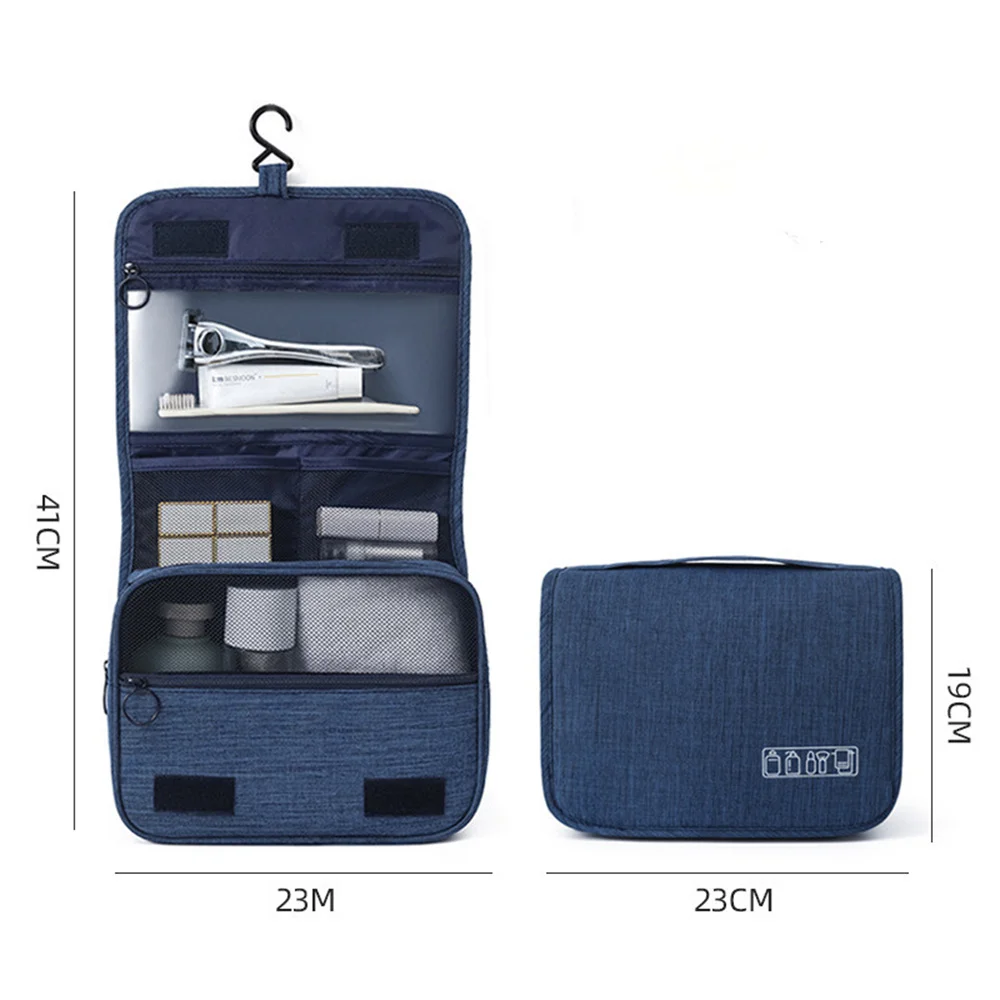 Travel Bags Portable Toiletry Washbag with Hanging Hook Waterproof Women Bathroom Cosmetic Storage Bag Large Capacity Men Makeup Case