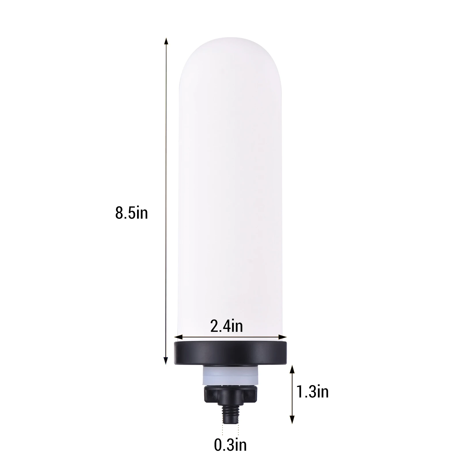 2pcs Ceramic Filter Candle with Activated Carbon Compatible with Gravity Water Filter System