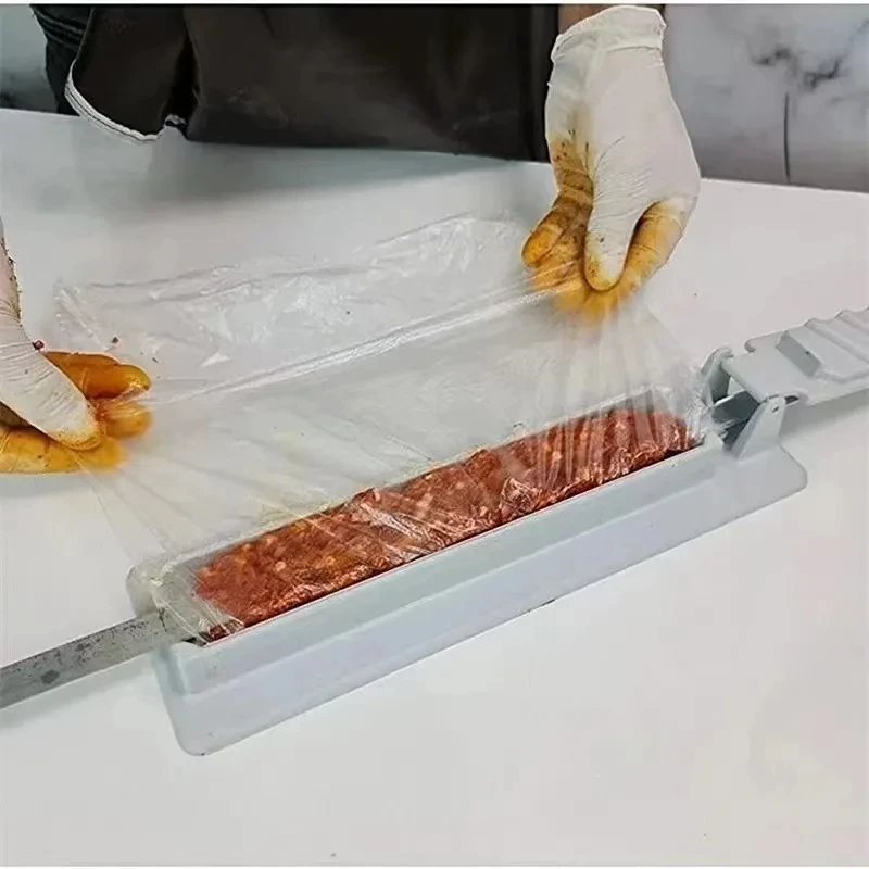 Single Row Kebab Maker BBQ Meat Skewer Making Machine Reusable Plastic Barbecue Skewer Maker Kebab Preparation Camping BBQ Tools kebab maker