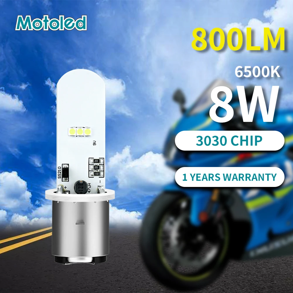 

Motoled Motorcycle Headlamp 3030 SMD Lamp Beads H4 HS1 BA20D H6 LED Headlight Bulbs Moto Light for Honda Hornet YAMAHA Mt07
