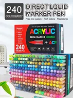 168/240 Colors Direct Liquid Marker Pen Set,DIY Hand Drawn,Graffiti Paint Art Acrylic Paint Pens,Perfect for Artist/Student 1