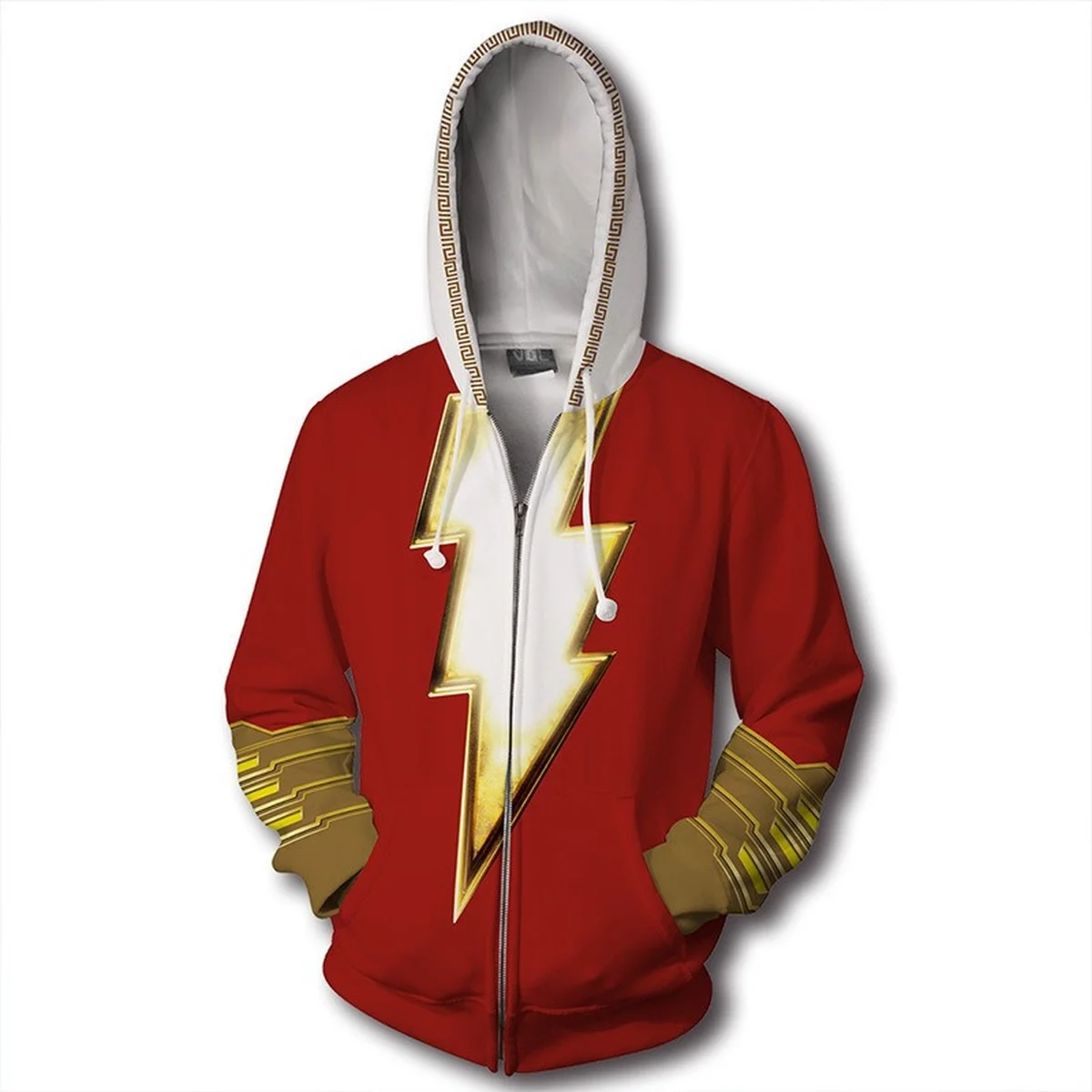 

Movie Shazam! Captain 3D Print Cosplay Costume Sweatshirts Men Women Autumn Zipper Sweatshirt