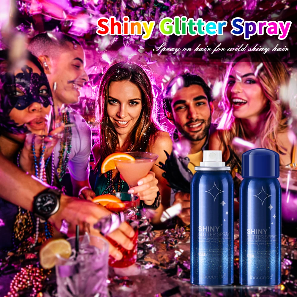 Body Glitter Glitter Spray Glitter Hairspray Glitter Spray for Skin Hair  and Body Quick Dry Waterproof and Long-Last Body Shiny Spray Holographic  Liquid Glitter Gel 60ML Blue