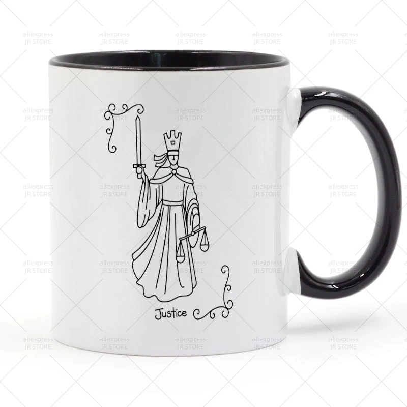 

JUSTICE Tarot Mug Ceramic Cup Gifts 11oz