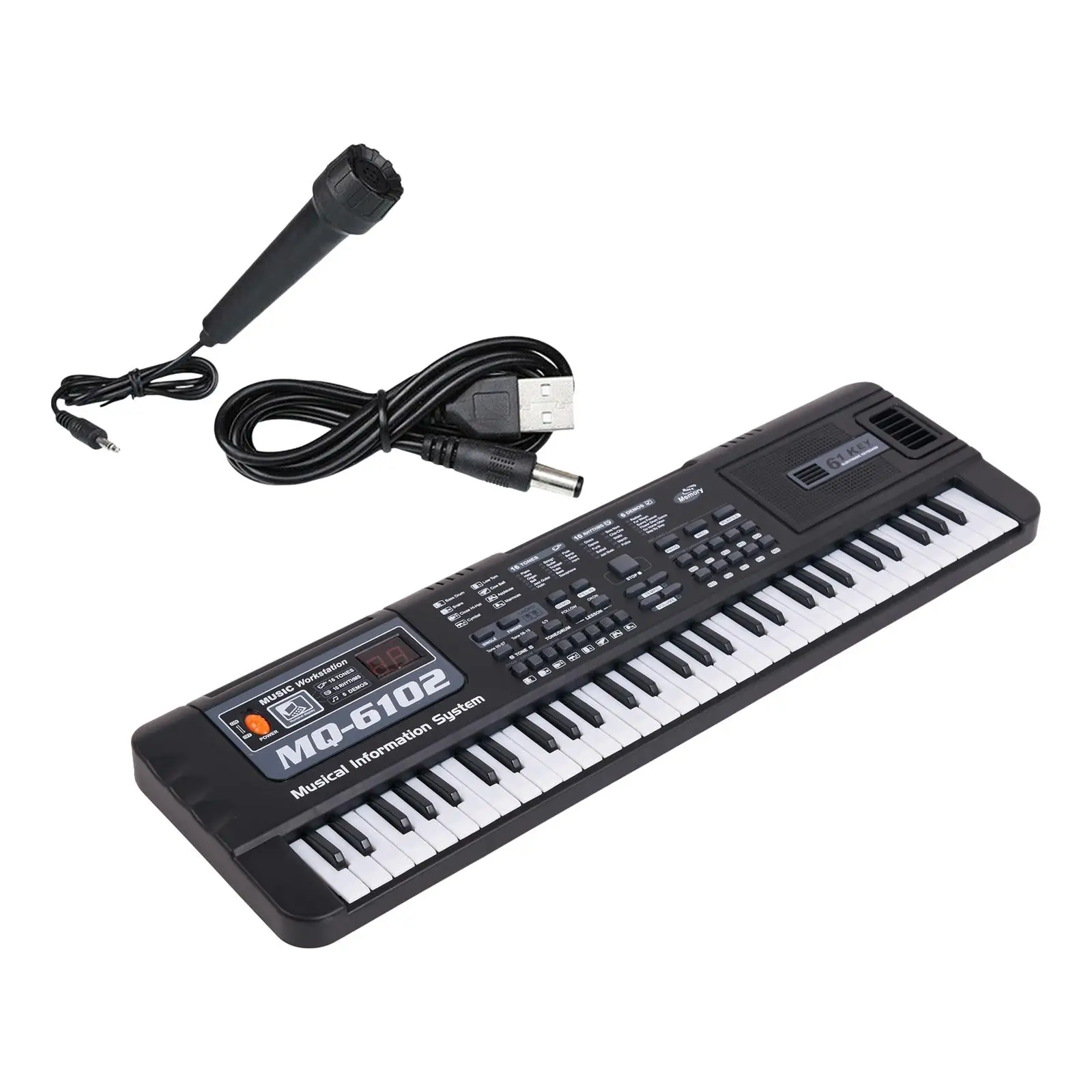 61 Key Electronic Keyboard Multifunctional with Mic Keyboard Piano for Stage
