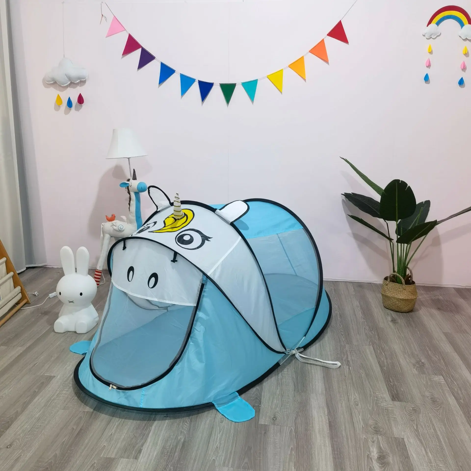 Portable Garden Tiger kids' Tent Cartoon Animal Children Play House Outdoors Pop Up Toy Tent Indoor Net Baby Ball Pit Pool