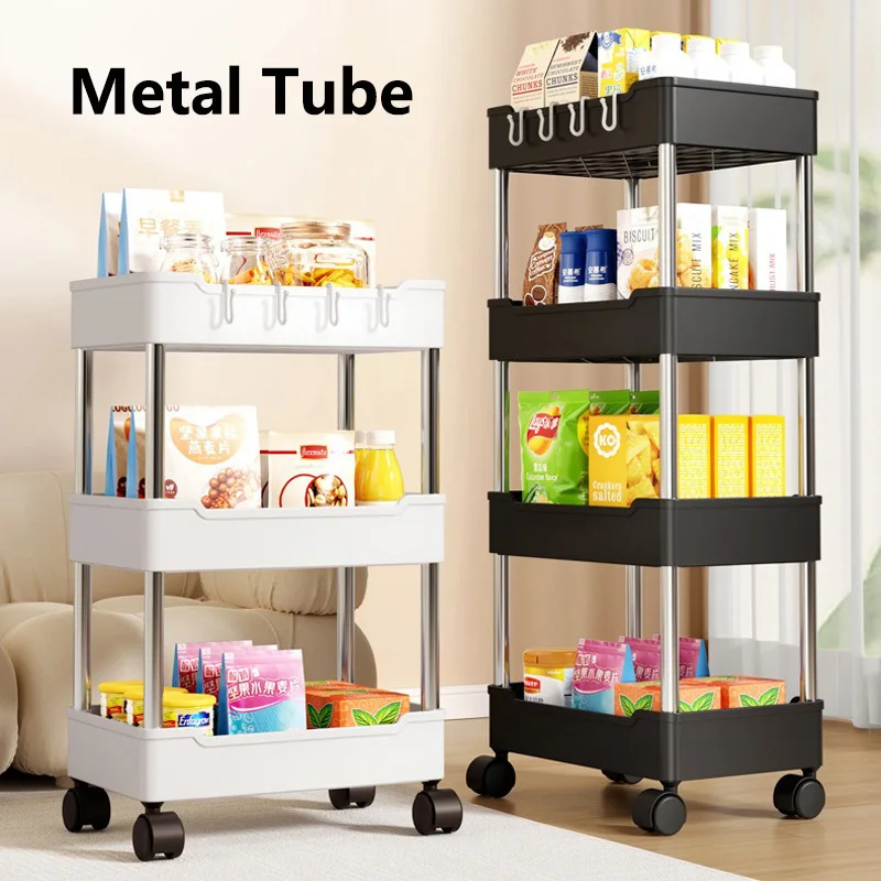 Kitchen Organizers and Storage Rack Mobile Trolley Organizer Rolling Cart With Wheels Bookshelf for Bedroom Bathroom Home Gap storage rack
