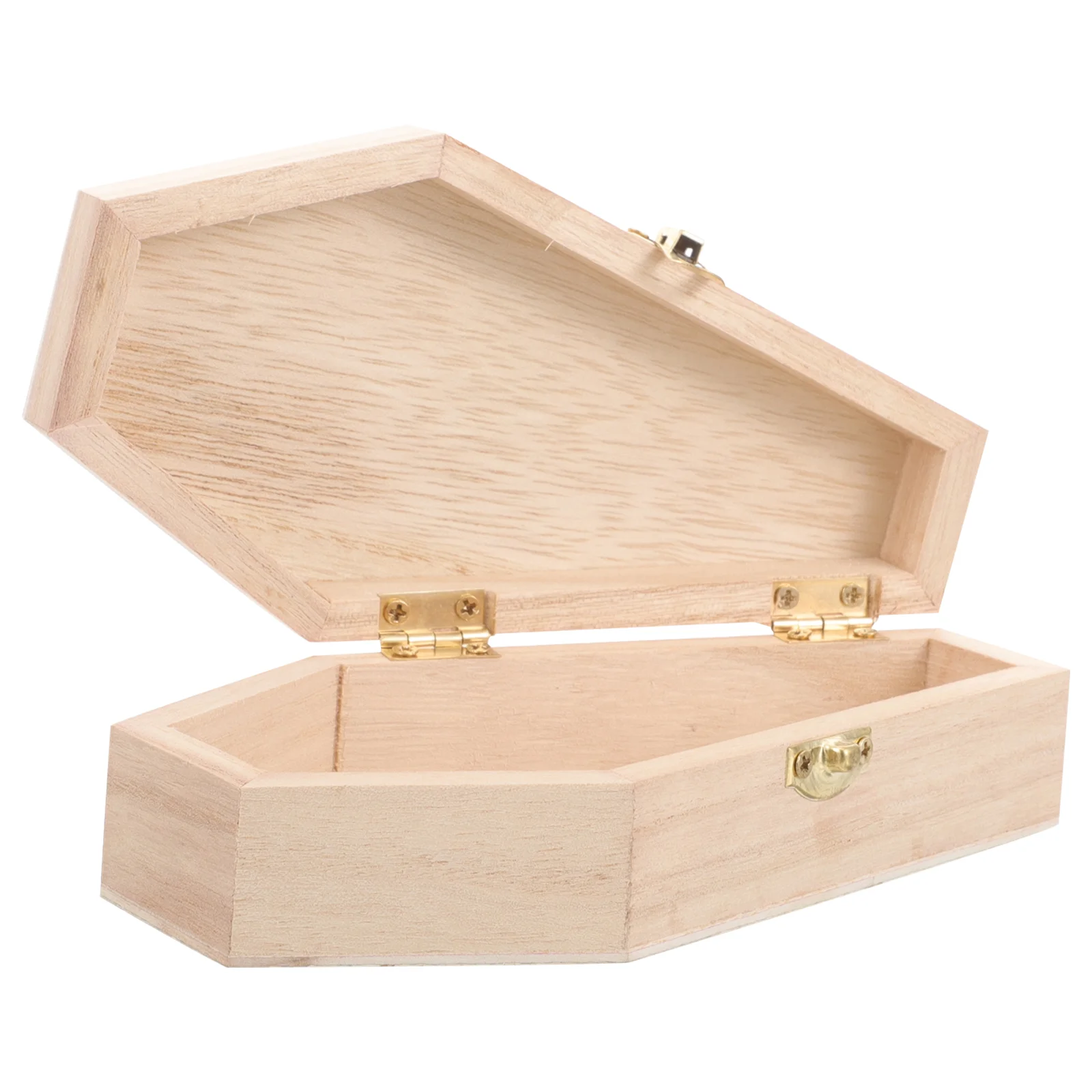 Mini Coffin Shaped Novelty Bag Gift Wooden Box Necklace Organizer Decor Ornaments for Crafts 2
