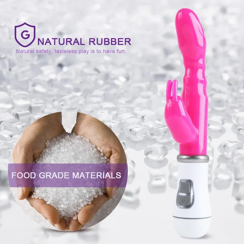 Rabbit Vibrator für Frauen, leistungsstarker G-Punkt-Klitoris-Stimulator, vibrierendes, geräuschloses Sexspielzeug für Erwachsene für weibliche Masturbatoren Shop_voghion.com