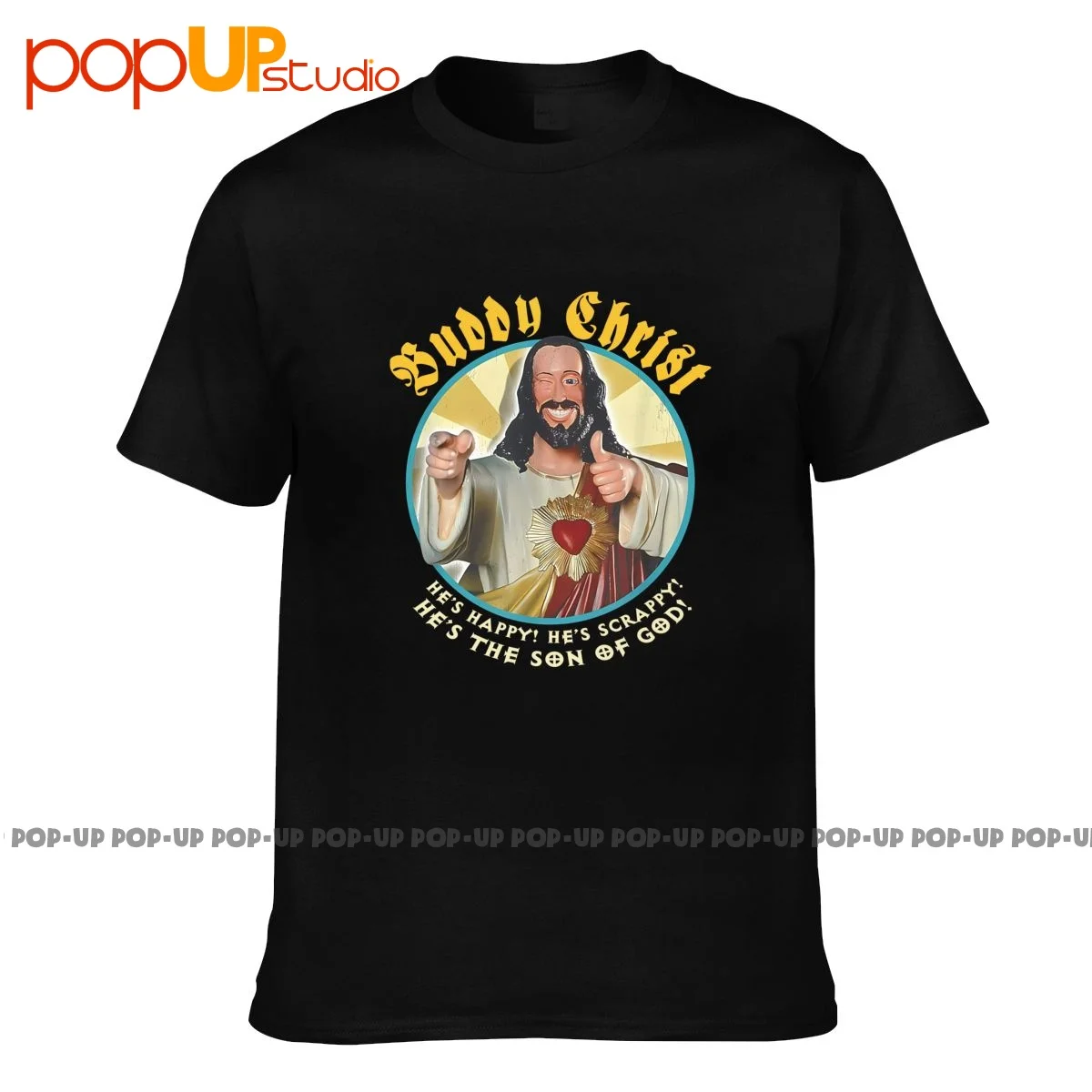Buddy Christ Jay E Silent Bob Dogma View Askew Sclerks Regalo Di Natale T-Shirt Tee Shirt Pop Vintage
