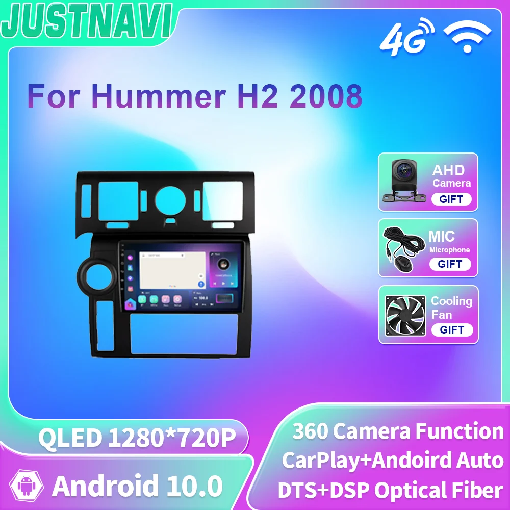 

JUSTNAVI QLED For Hummer H2 2008 Android 10 Car Radio Multimedia Video Player GPS Navigation Carplay