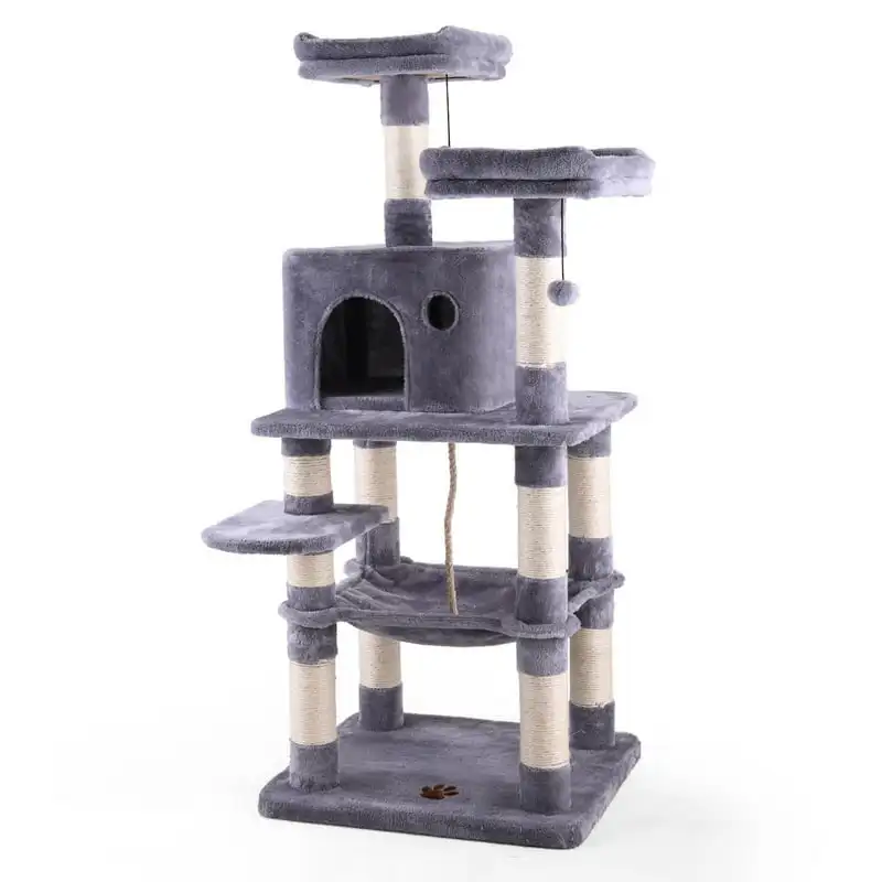 

Tree Tower with Sisal-Covered Scratching Post Condo, Brown