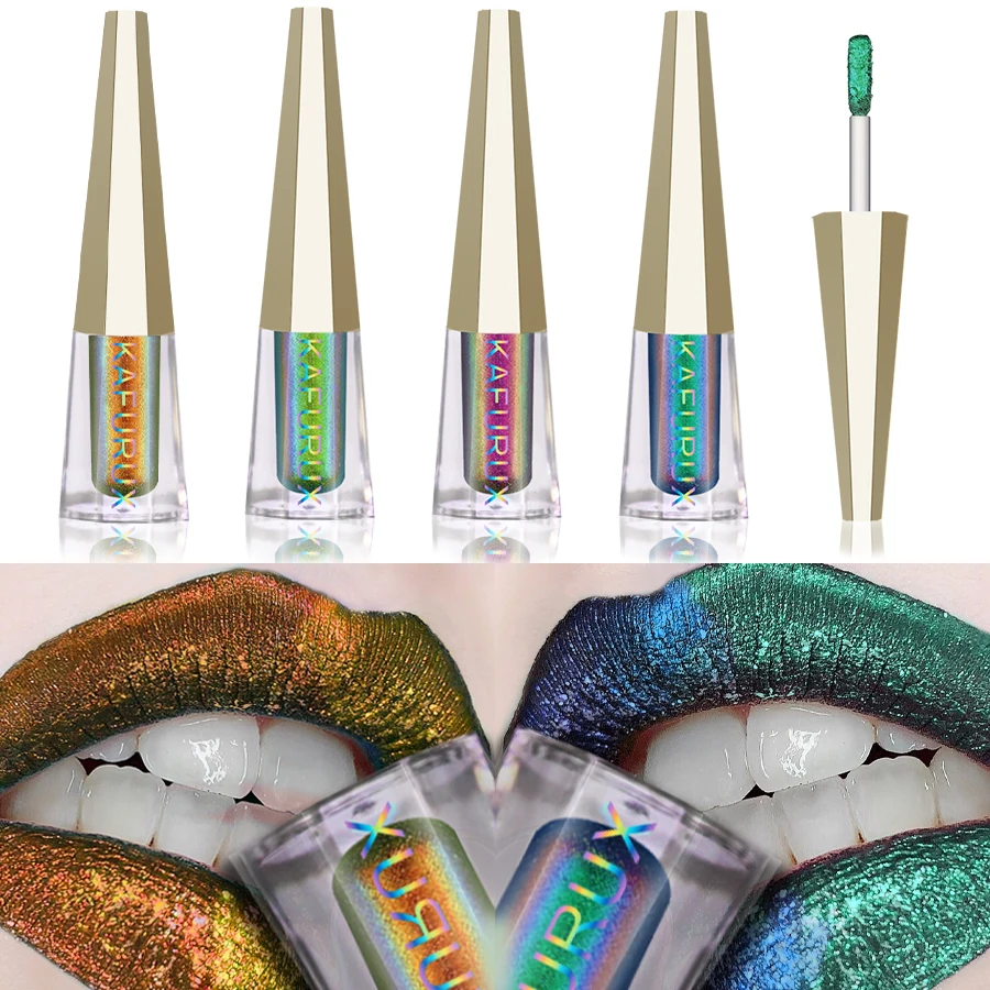 Chrome Shifting Pigments Chameleon Liquid Lipstick or Eyeshadow Shiny Long Lasting Multichrome High Quality Lip Gloss Lip Makeup 5