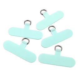 5 - Piece Detachable Colorful Phone Lanyard Set with Metal Ring Clips & Hang Cords (Mint green)