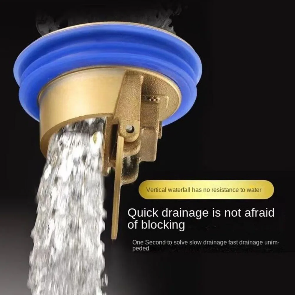 One-Way Valve Shower Drainer Floor Drain Core Insectproof Anti-Odor Drain Cover For Kitchen Bathroom Toilet