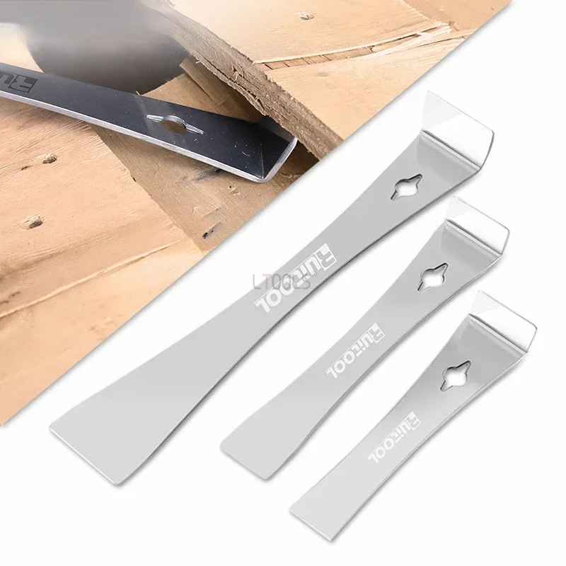 Stainless Steel Pry Bar Staple Remover Scraper Blade Automobile Disassembly Modification Metal Crowbars Woodworking Hand Tool metal pry bar pry bar disassembly crowbar staple remover stainless steel crowbar