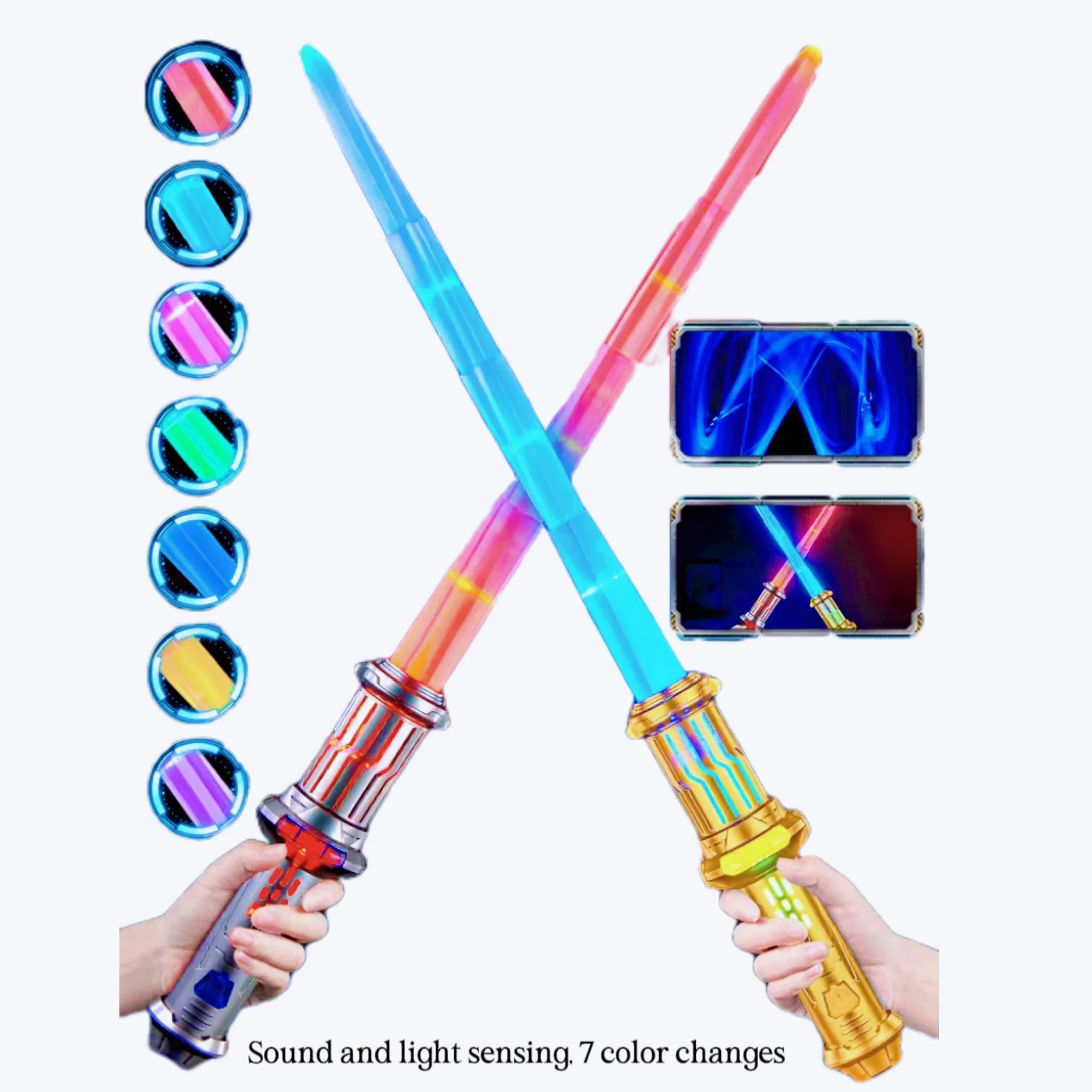New machete cool telescopic laser sword children&lsquo;s toy knife transformer toy birthday gift parent-child interactio