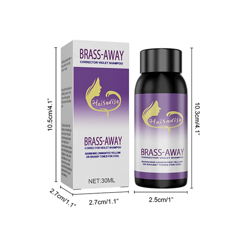شامبو صبغة شعر رمادي اللون مثبت ، أصفر باهت بعد غط...