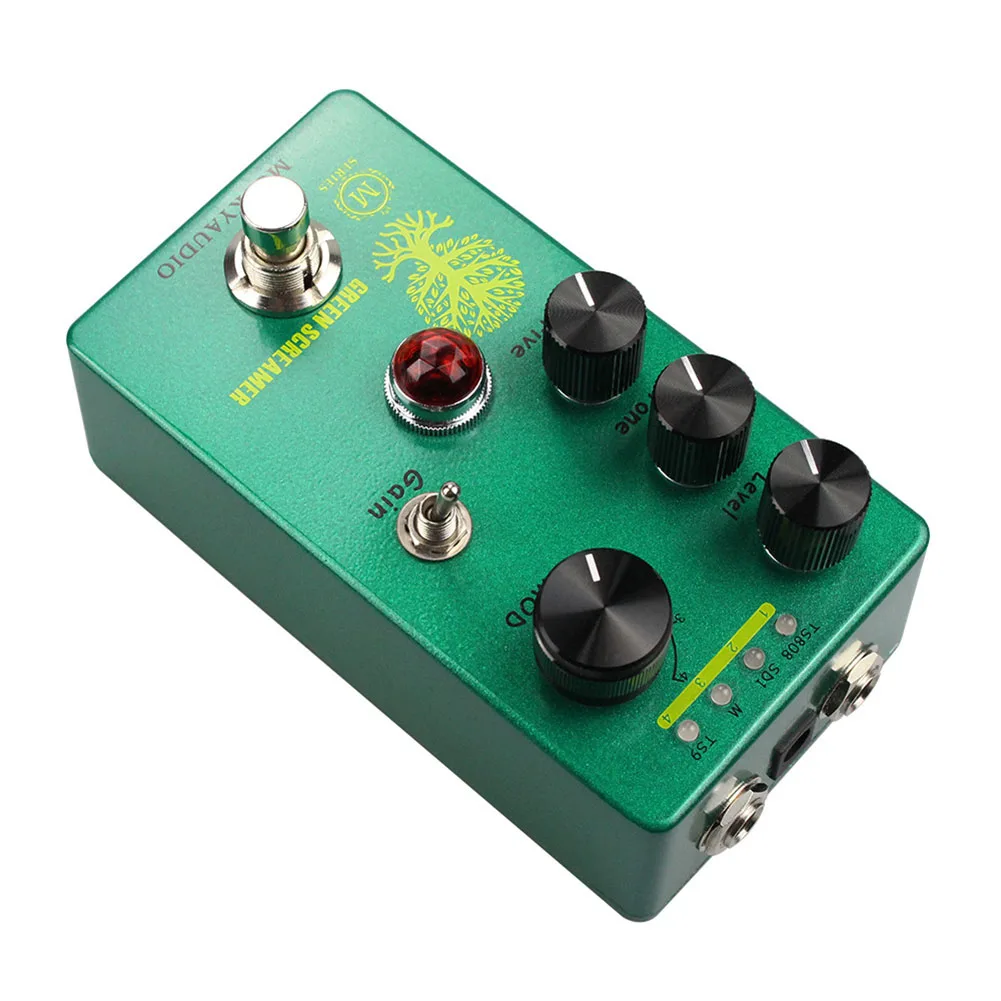 

Take Your Guitar to the Next Level Mosky Green Booster Overdrive Pedal 4 Mode Selection Knob Superior Sound Quality!