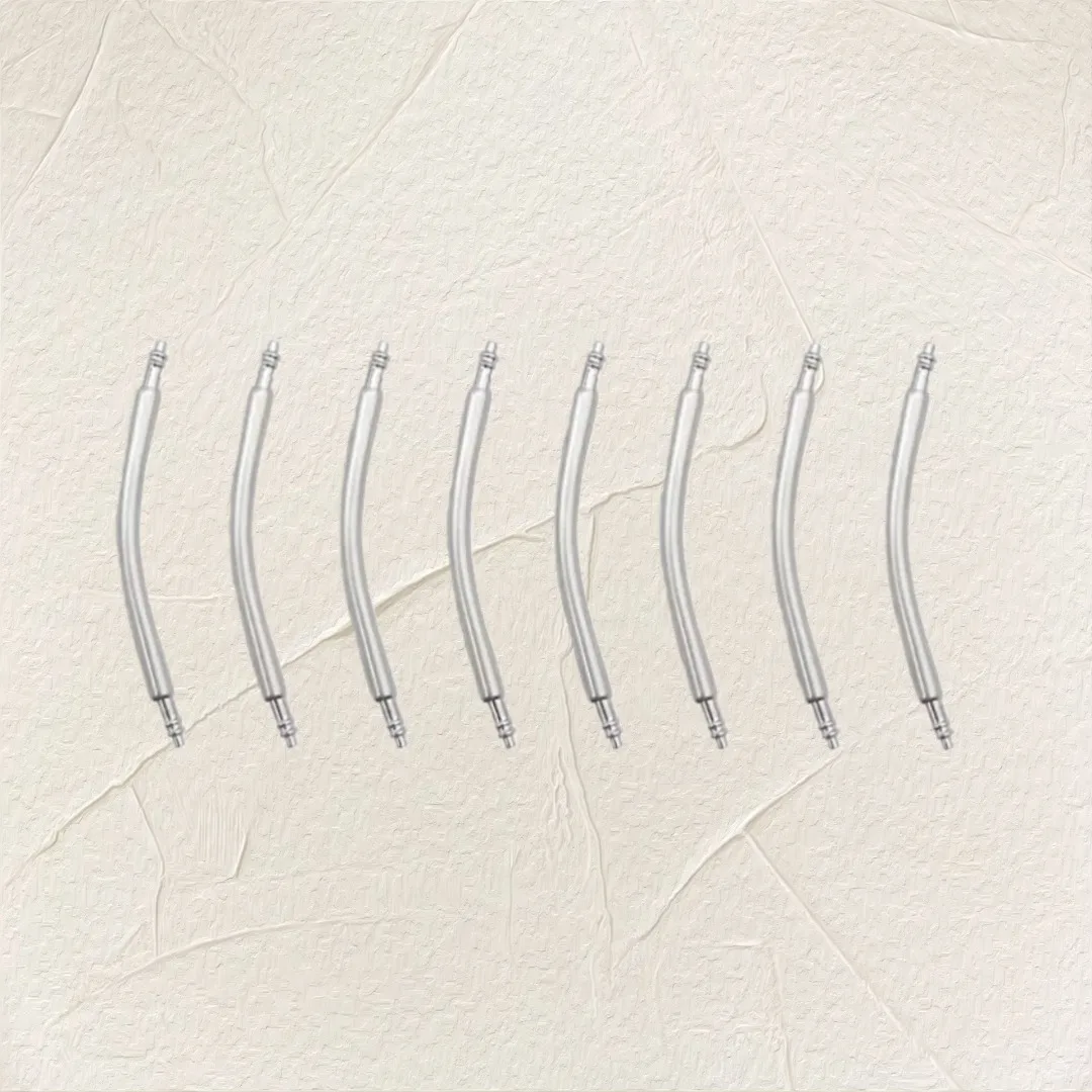 10PCS Curved Stainless Steel Watch Strap Link Pins - Adjustable Width 16mm-24mm