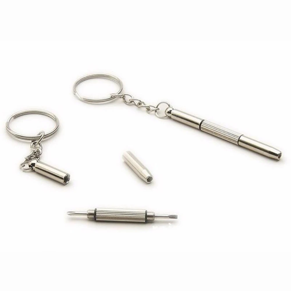 

Mini 3 In 1 Eyeglass Screwdriver Portable Stainless Steel Keychain Screwdriver Eyeglass Sunglasses Watch Screwdriver Repair Tool