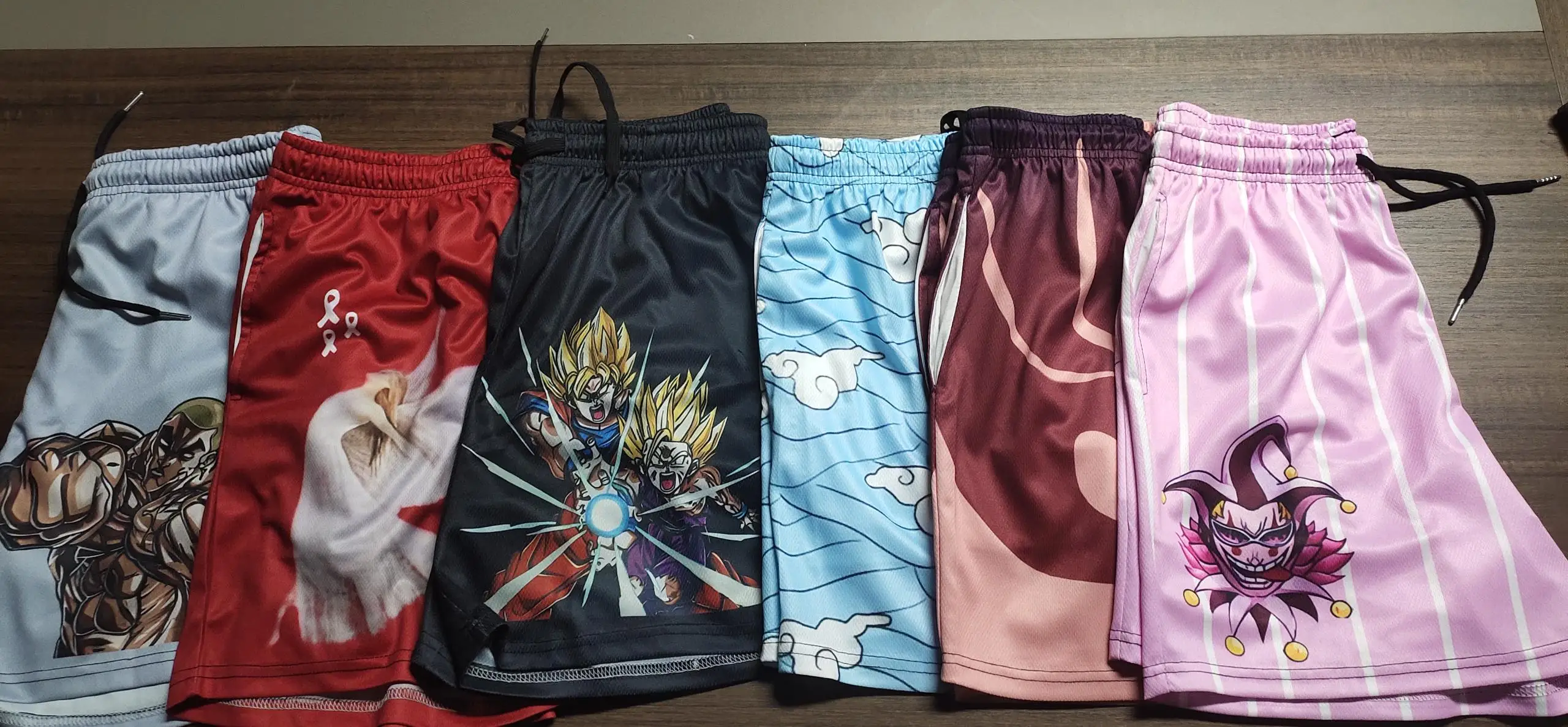 Anime Mesh Jogging Shorts Men Women Casual Sports Breathable Beach Shorts Summer Fitness GYM Quick-Dry Basketball Shorts