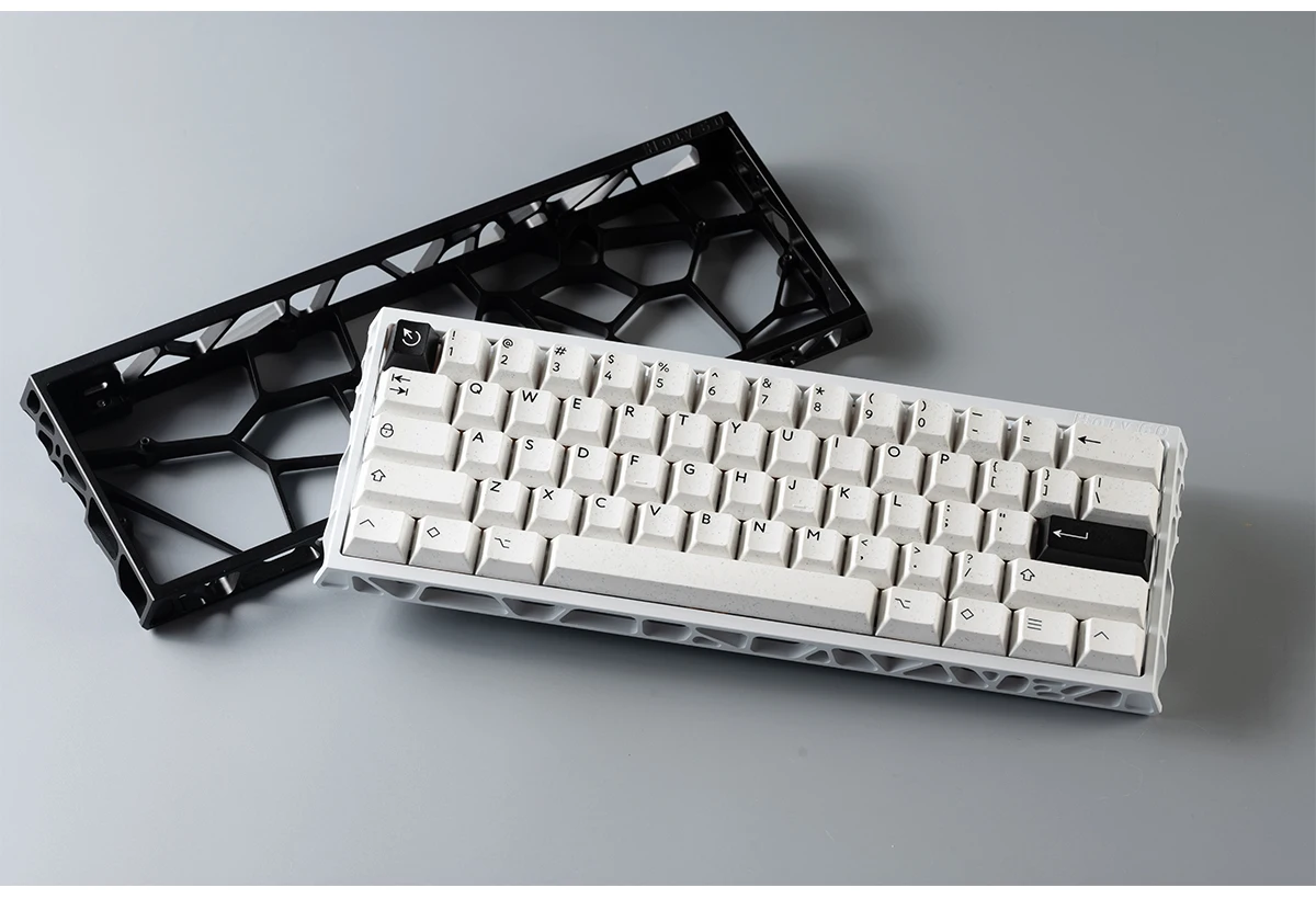 Kbdfans-中空アルミニウムメカニカルキーボードケース、H60用カスタム 