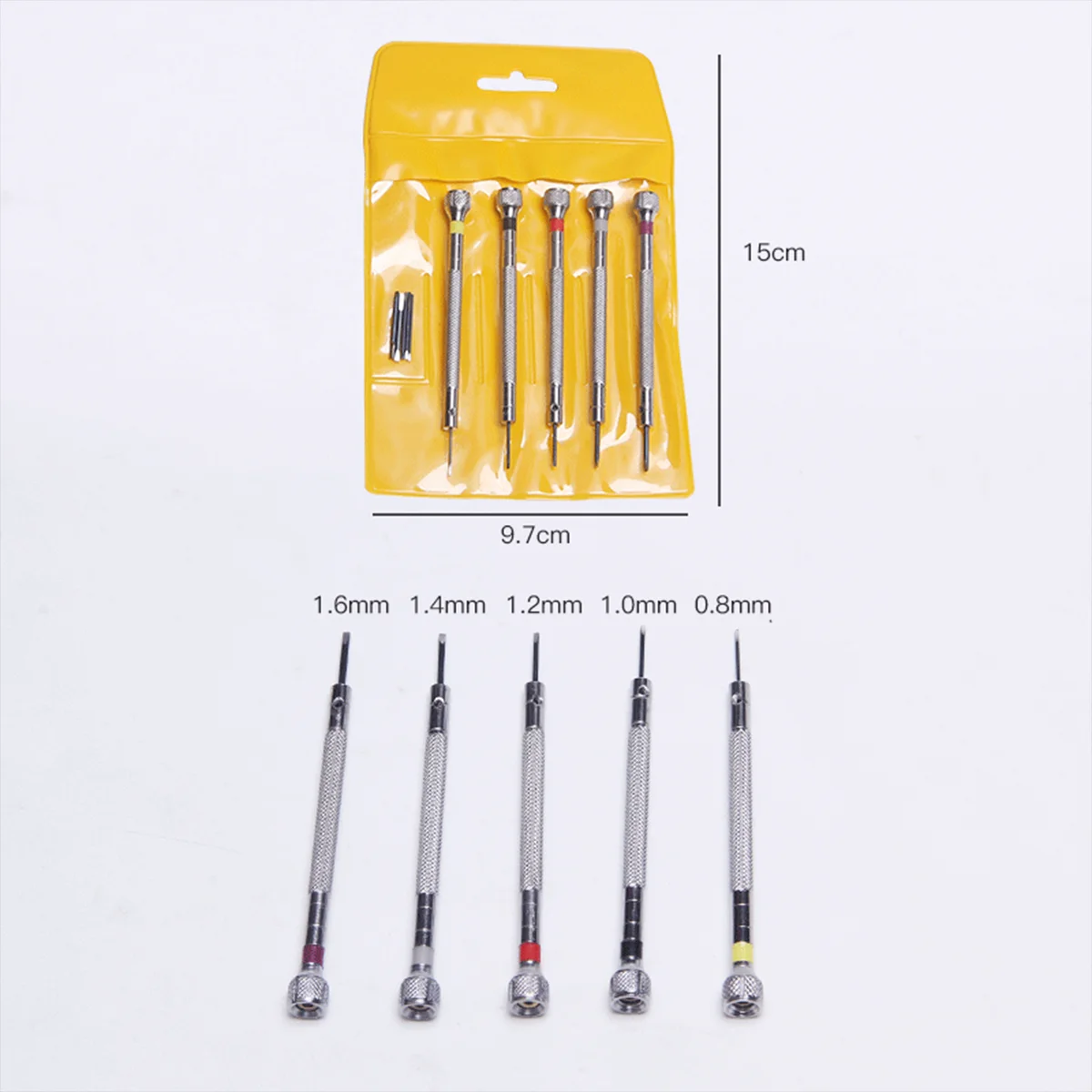 Precision watch repair screwdriver 0.8-1.6mm mini slotted screwdriver Precision instrument repair hand tool 4