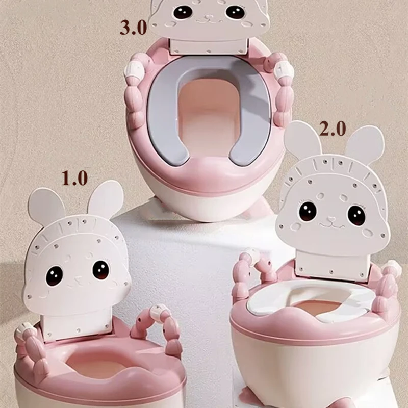 2024 Cute Rabbit Portable Potty Portable Baby Toilet Training Seat Child Pot Training Girls Boy Potty Kids Chair Toilet Seat Pot