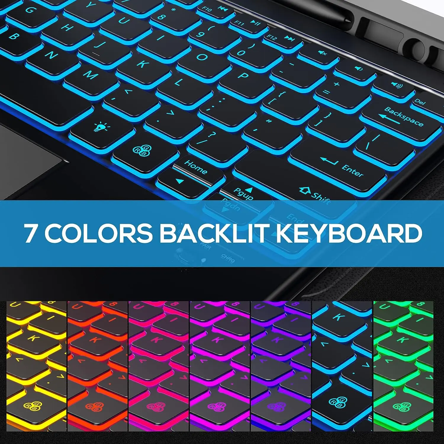 Keyboard case for Samsung Galaxy Tab S9 S8 S7 11.0 S6 Lite Tab A8 10.5 A7 10.4