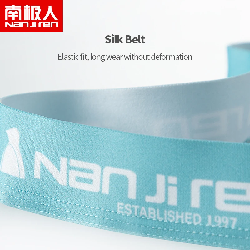 Nanjiren Summer Men Underwear 3A Grade Antibacterial Boxer Ice Silk Cool Solid Underpant Light-thin Soft Breathable Male Panties