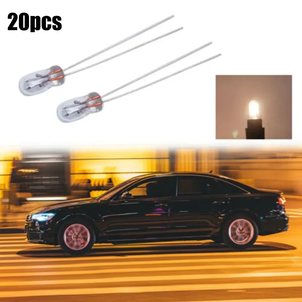 Car Dashboard Lamp Bulb 20pcs Miniature 12V Lamp Light Bulb Edison Incandescent Filament T3 Halogen Bulb