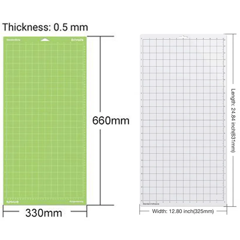 4color Replacement Cutting Mat Adhesive Rubber Pad With Measuring Grid 12x24 Inches For Silhouette Cricut/cameo Plotter cutting mat cutting pad