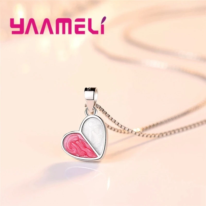 Real Pure 925 Silver Stud Earrings Necklace Jewelry Sets for Lover Girlfriend Wife Valentines Birthday Gift Romantic Heart Shape Real Pure 925 Silver Stud Earrings Necklace Jewelry Sets for Lover Girlfriend Wife Valentines Birthday Gift Romantic Heart Shape jewelry set silver jewelry silver jewelry set crystal jewelry set