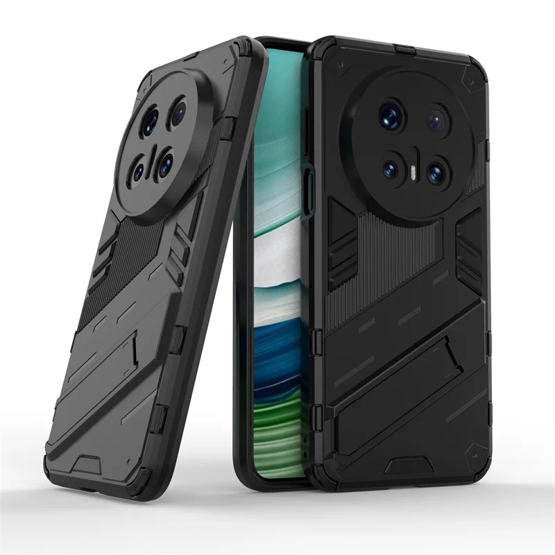 Magnetic Armor Shockproof Phone Case with Kickstand and Back Cover Coque s