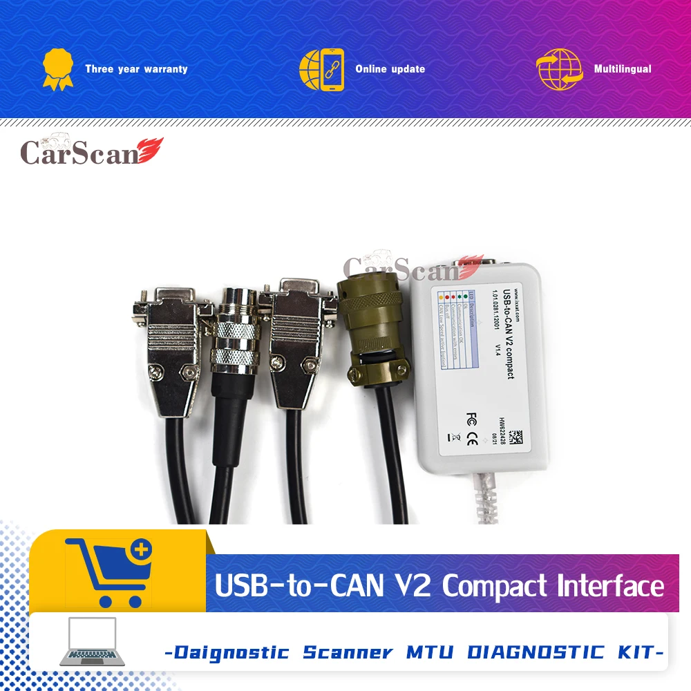 

MTU DIAGNOSTIC KIT USB-to-CAN MTU Diasys 2.72 MEDC ADEC Full Kit diesel engine USB key diagnosis scanner tool