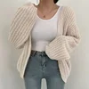 2024 Women’s Chic Korean Knit Cardigan – Short Vintage Poncho Top